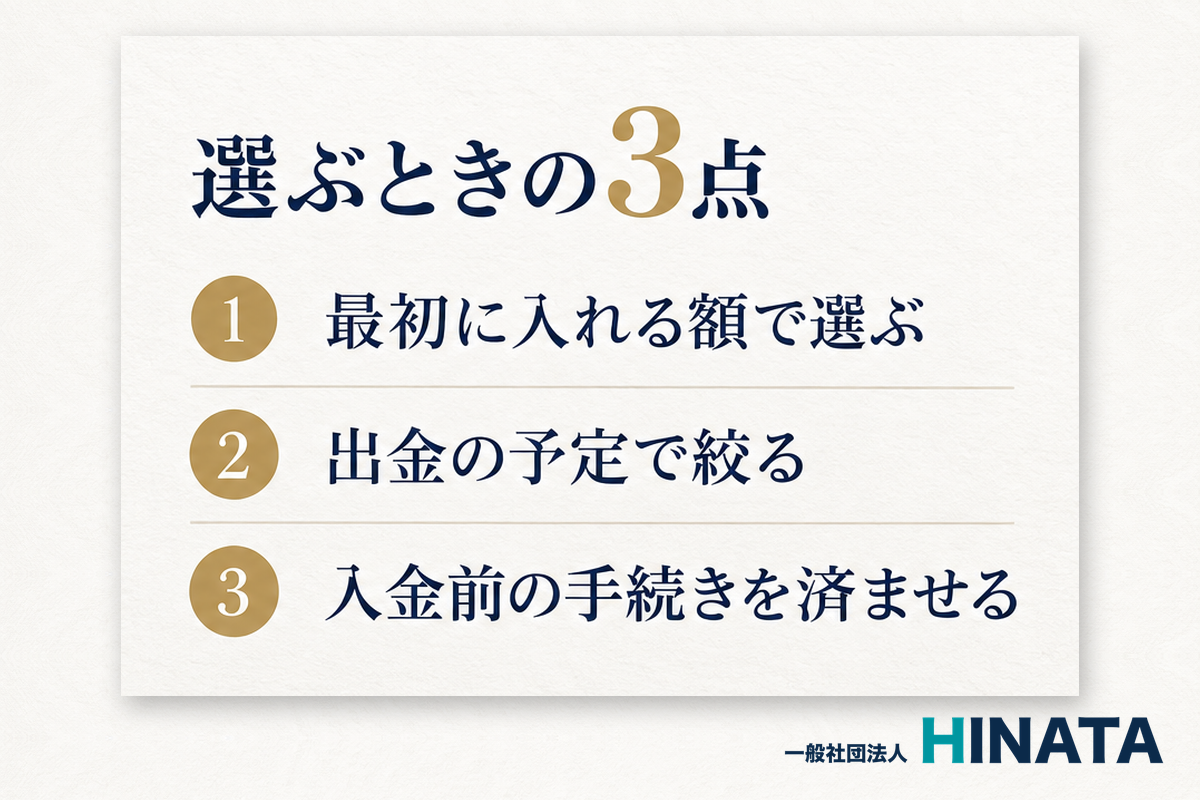 入金ボーナスを選ぶときの3点 最初に入れる額で選ぶ・出金の予定で絞る・入金前の手続きを済ませる